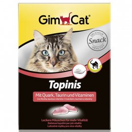 Gimcat TOPINIS вітамінні мишки з таурином і сиром, ласощі для котів