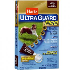 Hartz Ultra Guard PRO (5 в 1) краплі від бліх, яєць бліх, личинок бліх, кліщів та комарів УПАКОВКА (3 піпетки)