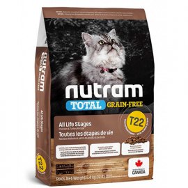 Nutram T22 Total Grain-Free TURKEY & CHIKEN (ИНДЕЙКА, КУРИЦА) беззерновой корм для кошек