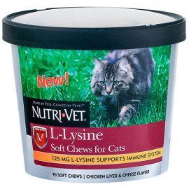 Nutri-Vet -LYSINE вітаміни для імунітету котів, жувальні таблетки, 90 табл