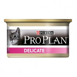 Purina Pro Plan (Пурина Про План) DELICATE TURKEY консервы для кошек, кусочки в паштете ИНДЕЙКА, баночка 85 г