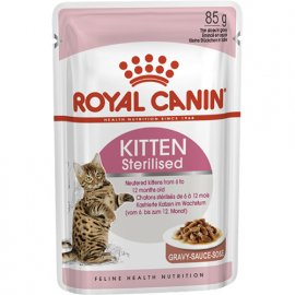 Royal Canin KITTEN STERILISED влажный корм для стерилизованных котят от 6 до 12 месяцев (кусочки в соусе)