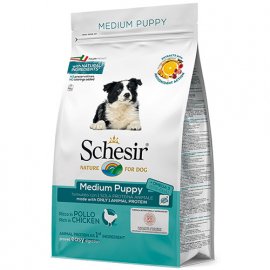 Schesir MEDIUM PUPPY сухой монопротеиновый корм для щенков средних пород КУРИЦА
