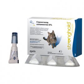 Zoetis Стронгхолд (Stronghold) кошки (2,6-7,5 кг) пипетка 45 мг (0,75 мл) 1 ПИПЕТКА