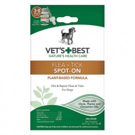Vets Best FLEA TICK SPOT-ON BOTTLE капли от блох и клещей для собак, 17,7 мл
